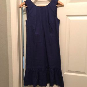 J. Crew Factory Sleeveless Bow Back Dress Blue Size XXS